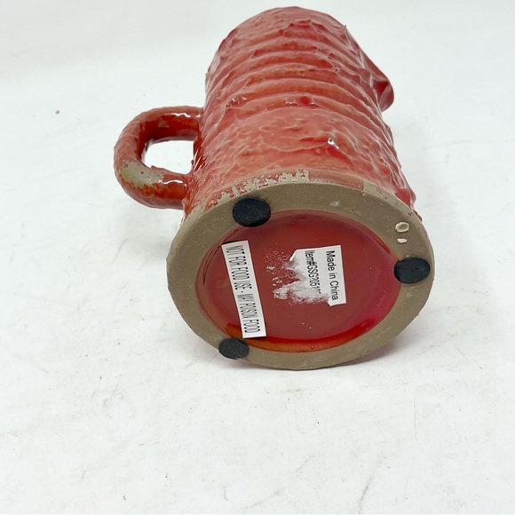 Rustic Red Ceramic Pitcher - Picture 4 of 4